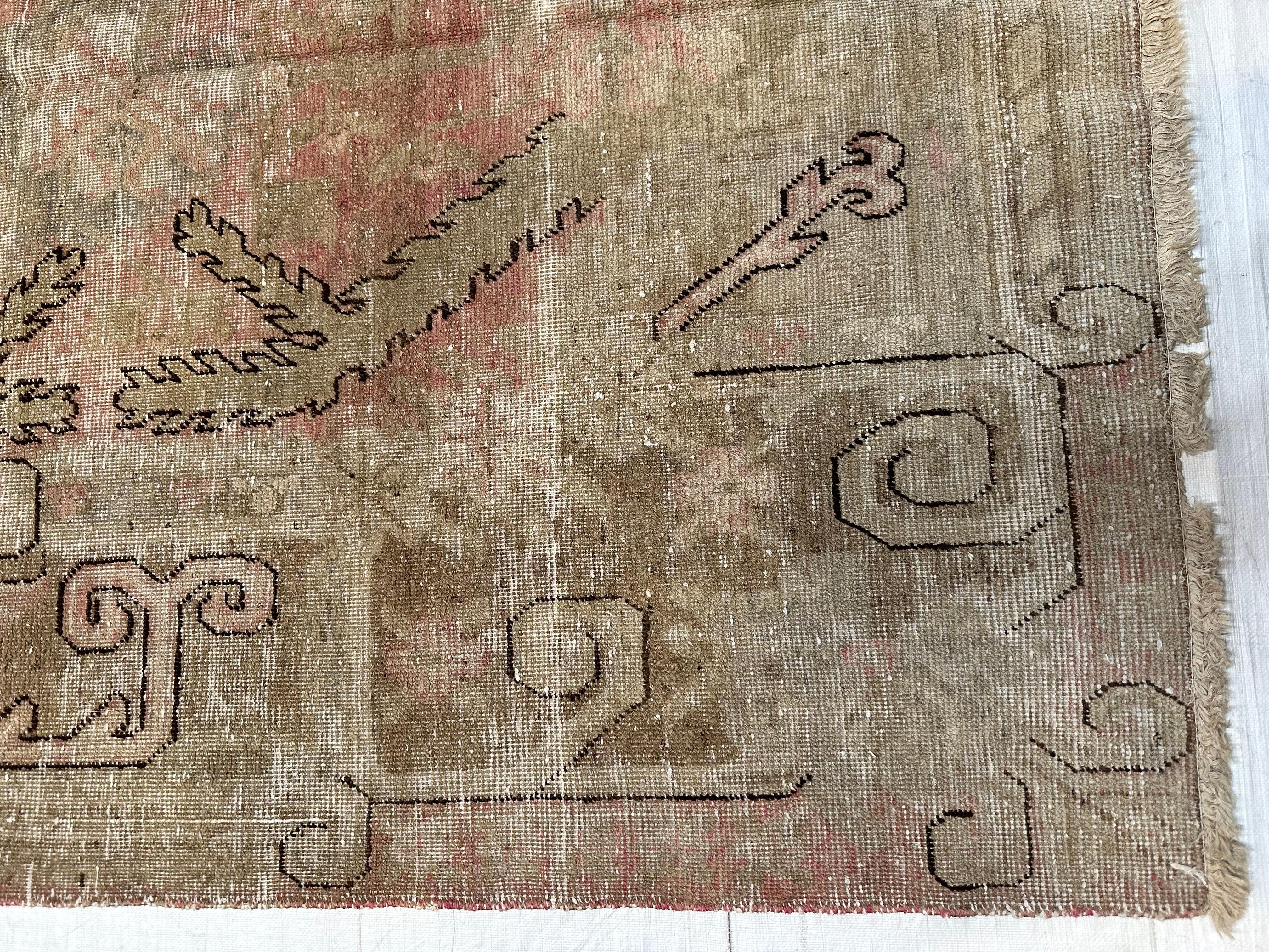Antiker Samarkand-Teppich 1900 -8'8'' X 4'10'' (Stammeskunst) im Angebot