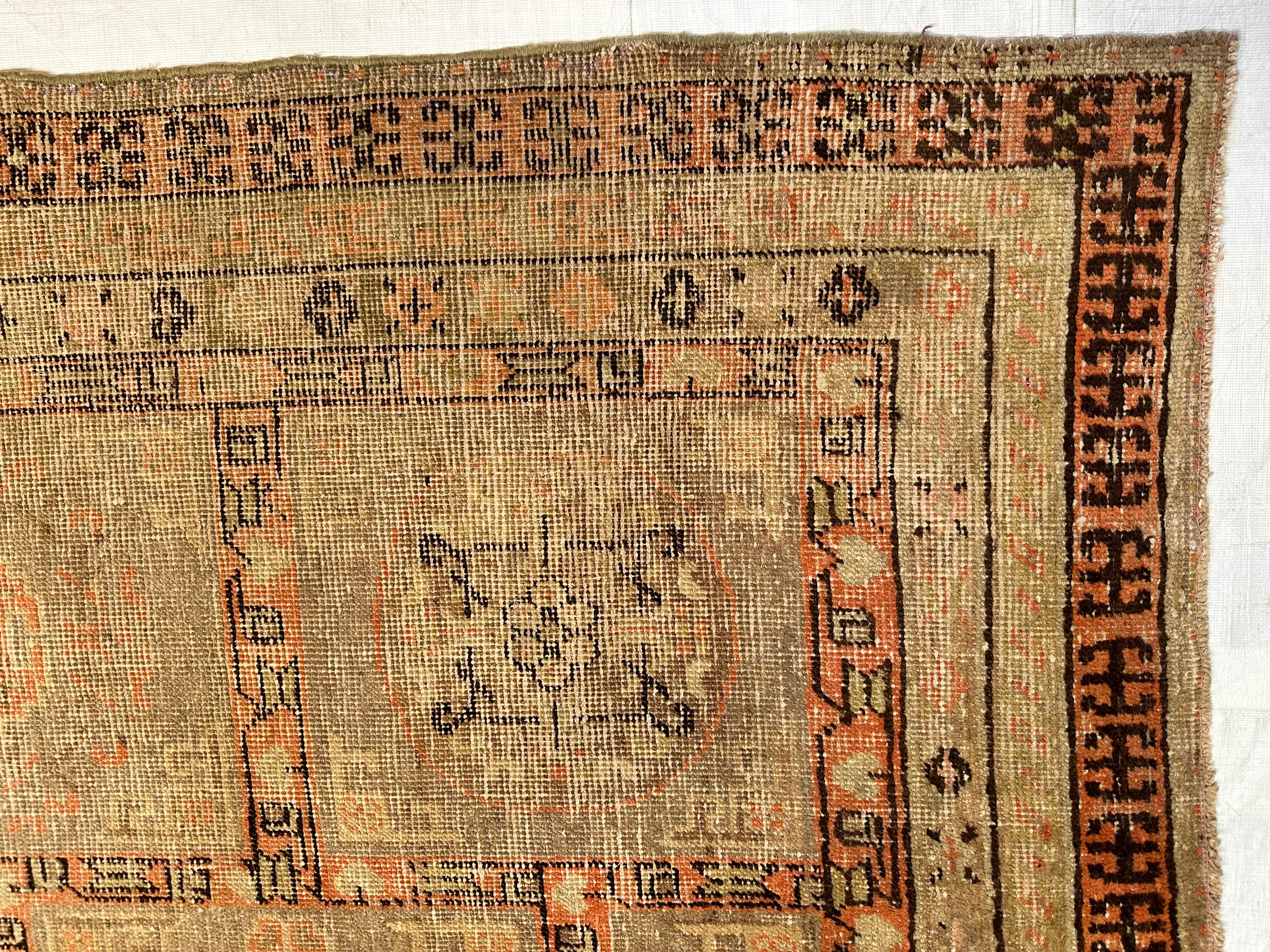 Antiker Samarkand-Teppich 1900 -9'7'' X 5'3'' (Stammeskunst) im Angebot