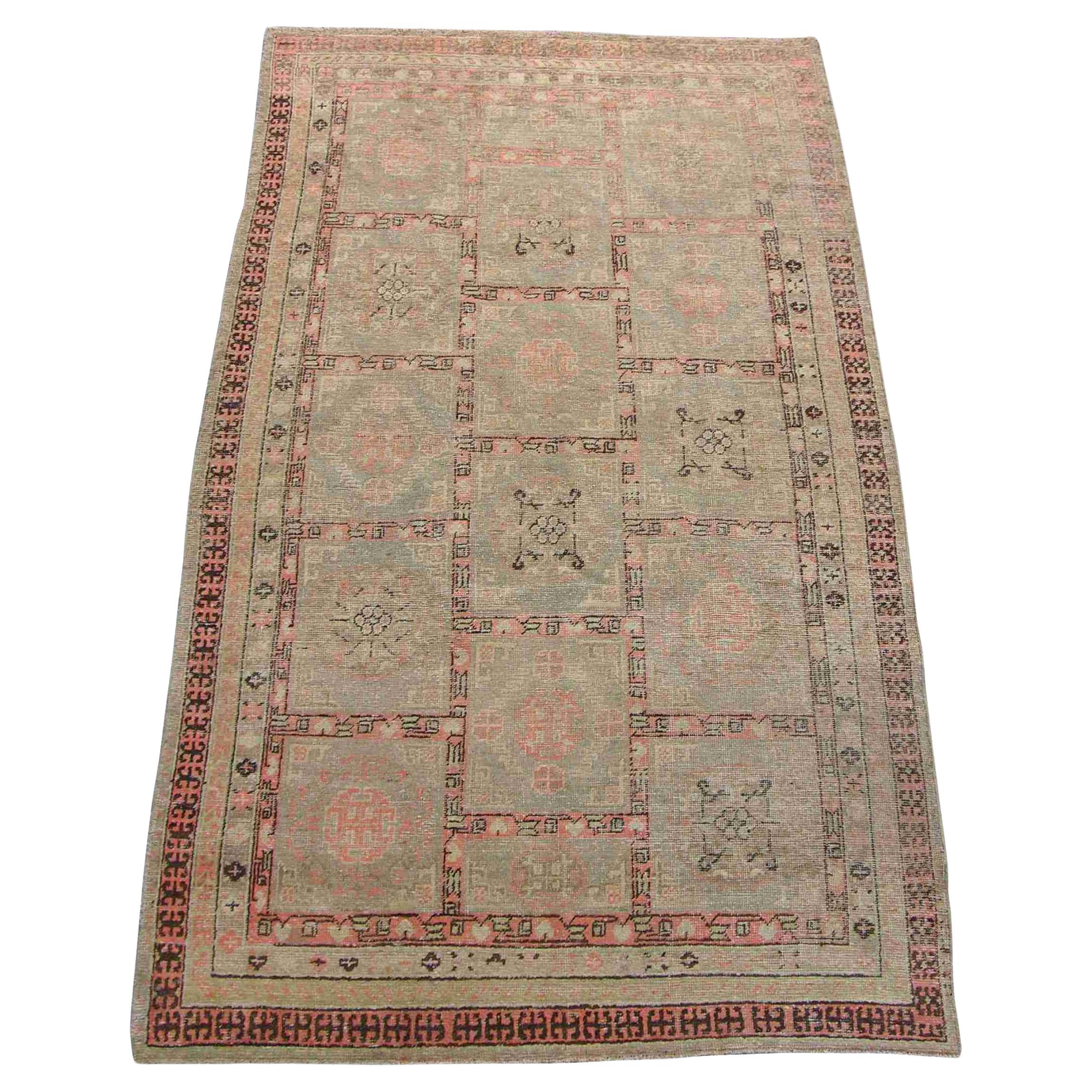 Antiker Samarkand-Teppich 1900 -9'7'' X 5'3'' im Angebot