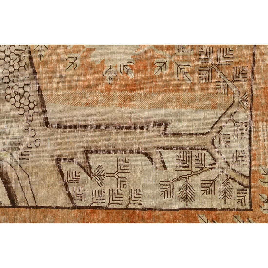 Persian Antique Samarkand Rug - Size: 5'8x7'9 For Sale