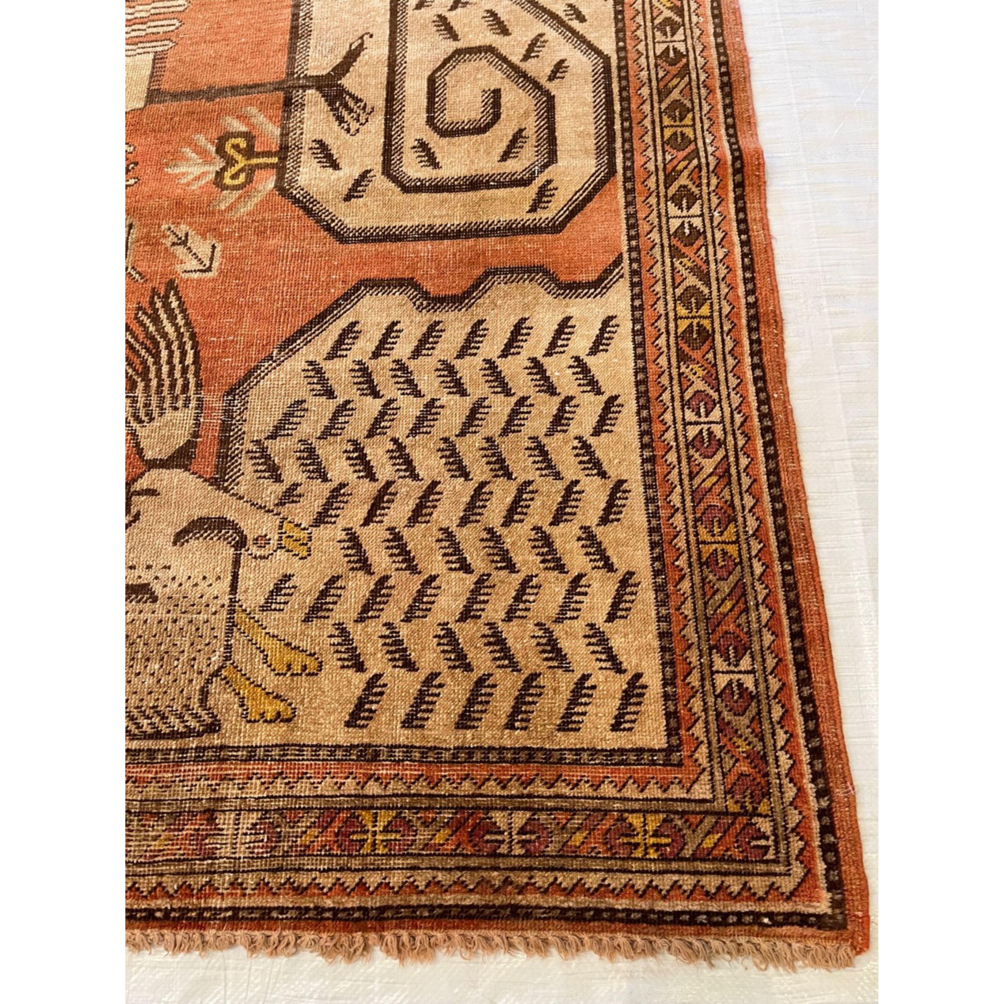 Other Antique Samarkand Rug with Animal Design
