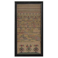 Sampler antique:: 1742:: par Mary Ellicott