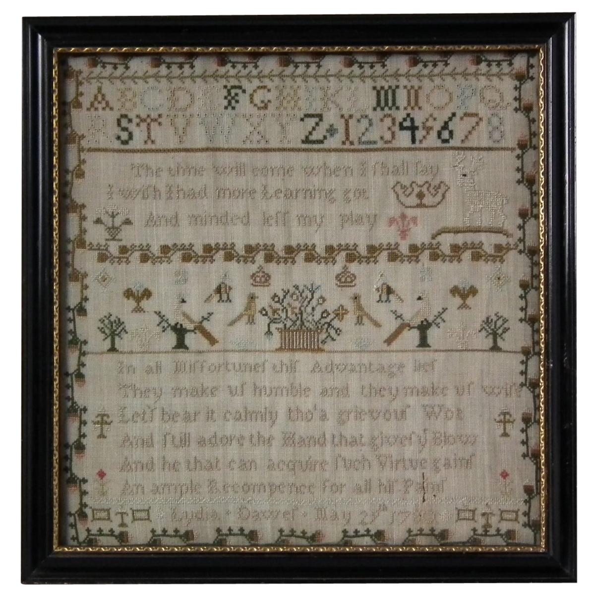 Antique Sampler, 1780 by Lydia Dawes