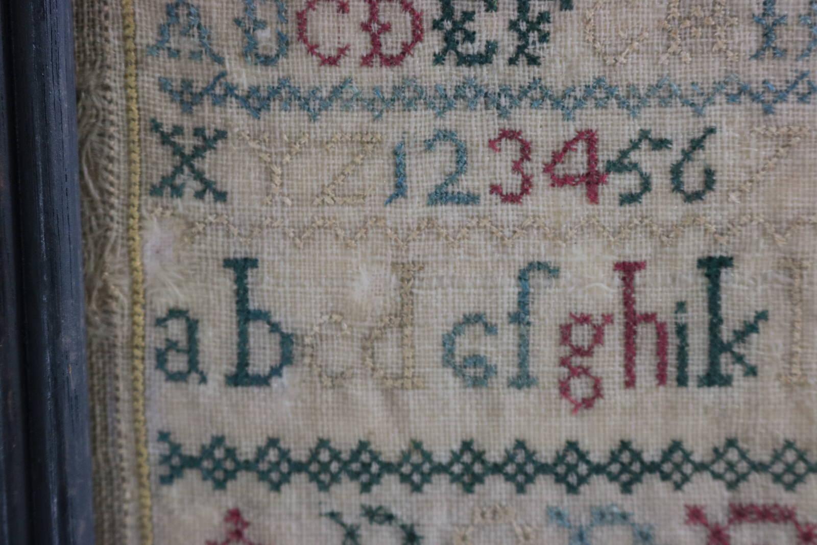 Late 18th Century Antique Sampler, 1780's, by Elizabeth Brenchley For Sale