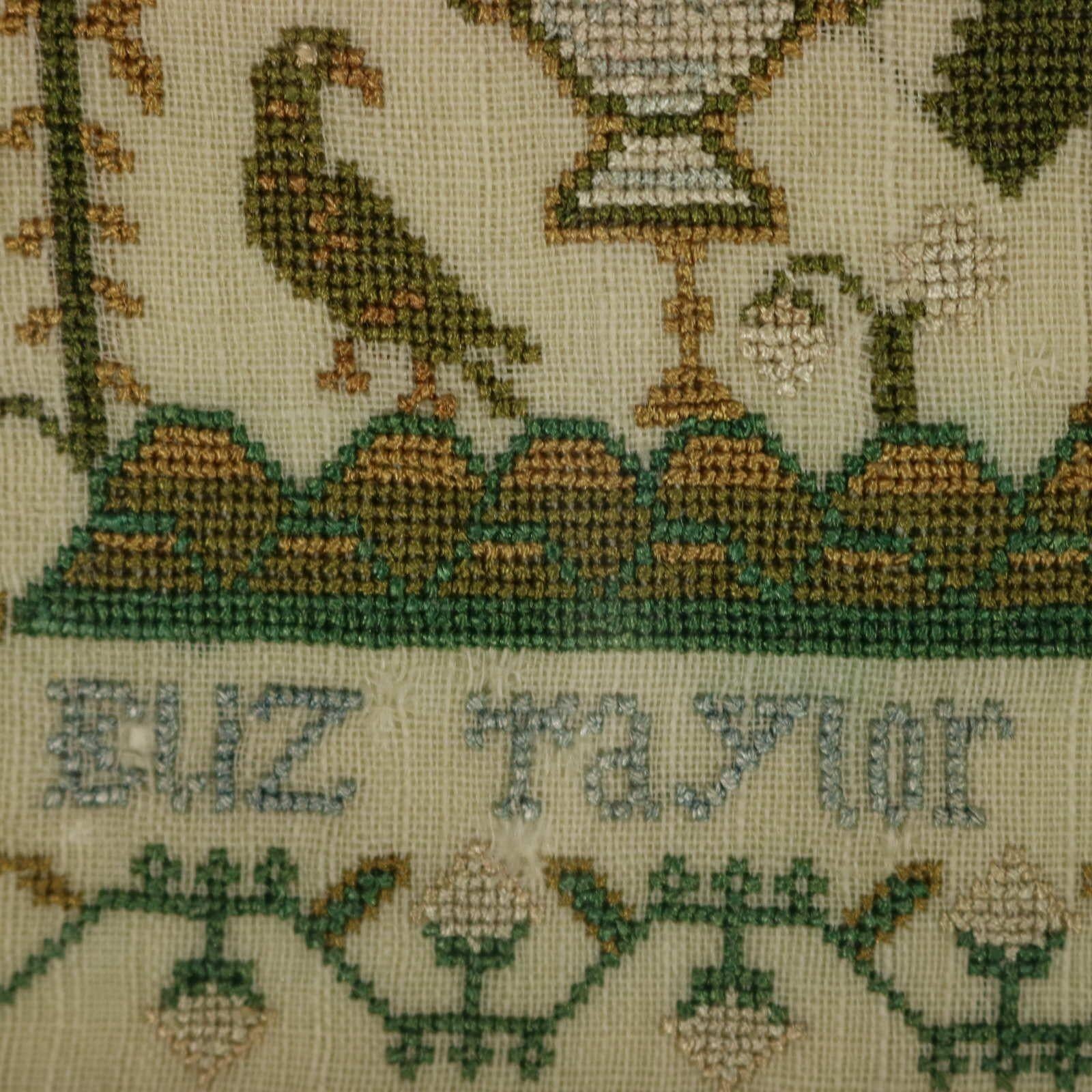 Antique Sampler, 1783, by Eliz Taylor Aged 9 10