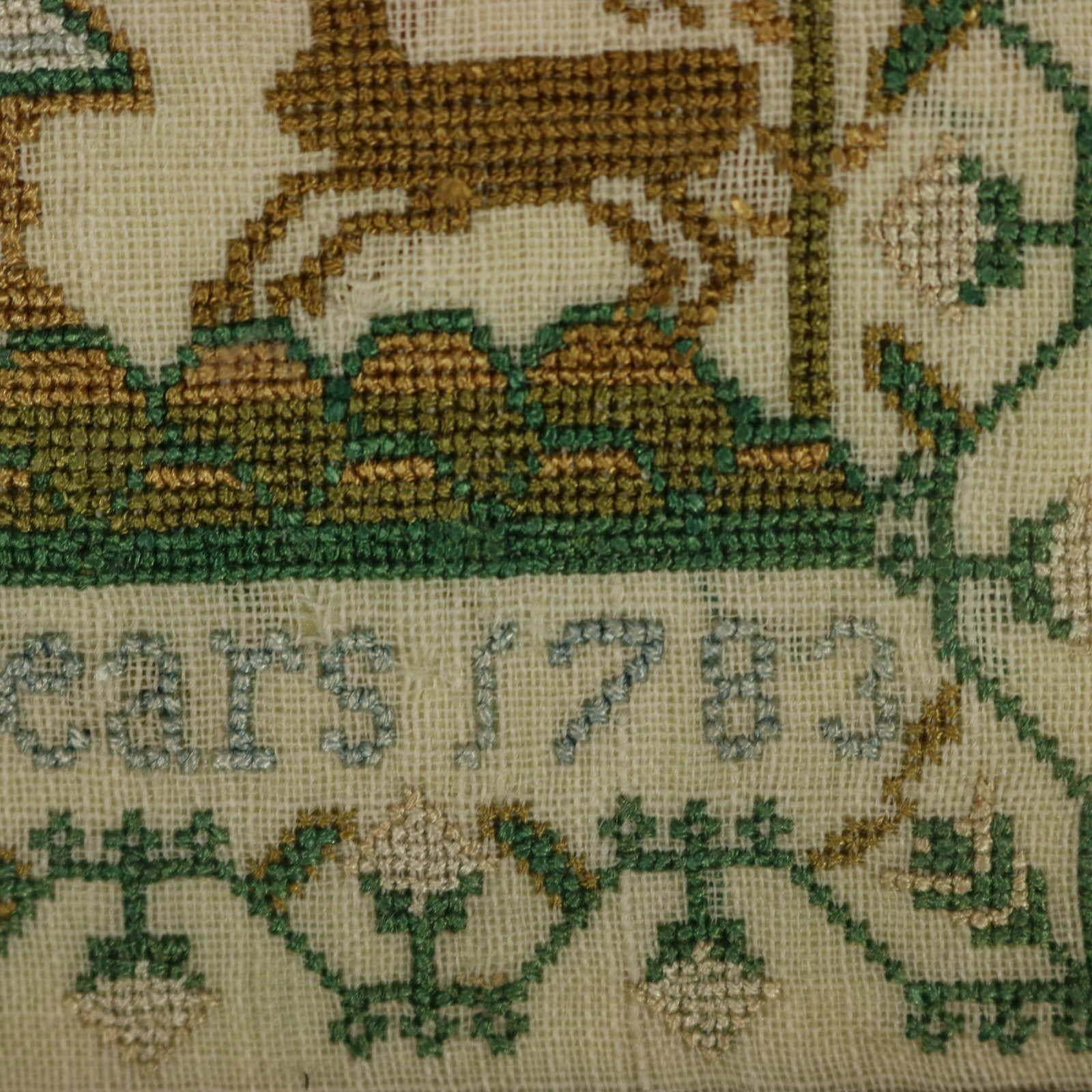 Antique Sampler, 1783, by Eliz Taylor Aged 9 11
