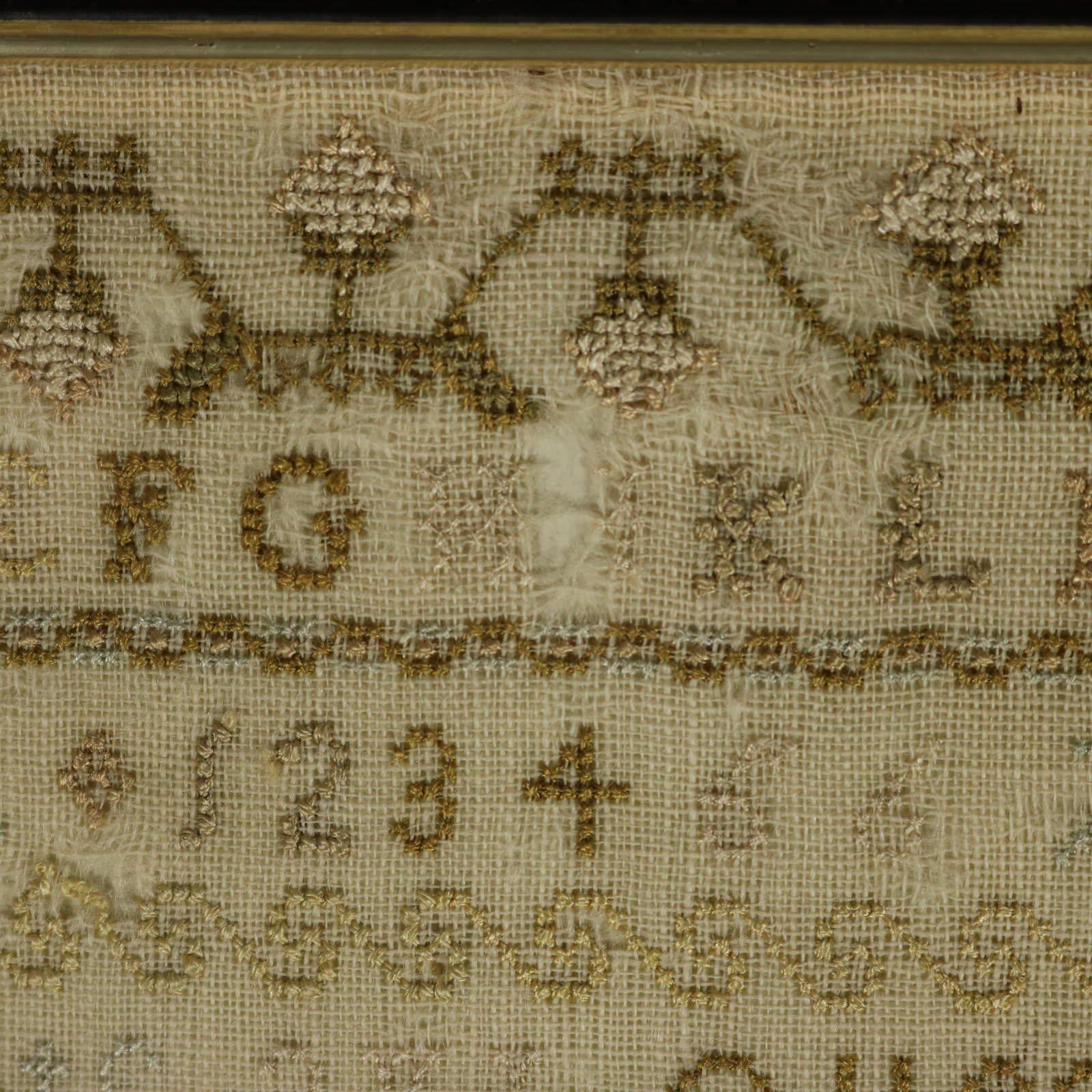 Antique Sampler, 1783, by Eliz Taylor Aged 9 14