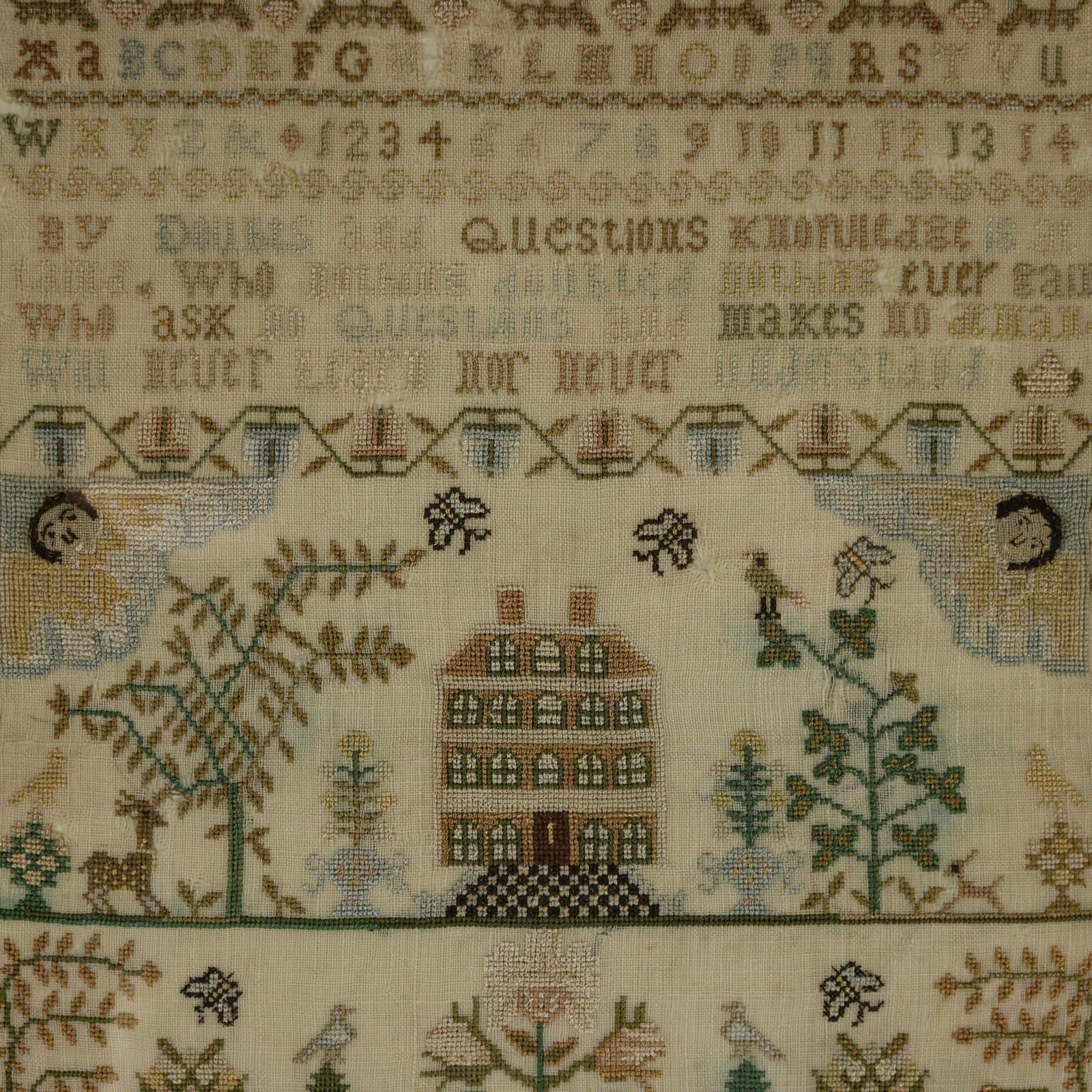 Antique Sampler, 1783, by Eliz Taylor Aged 9 1