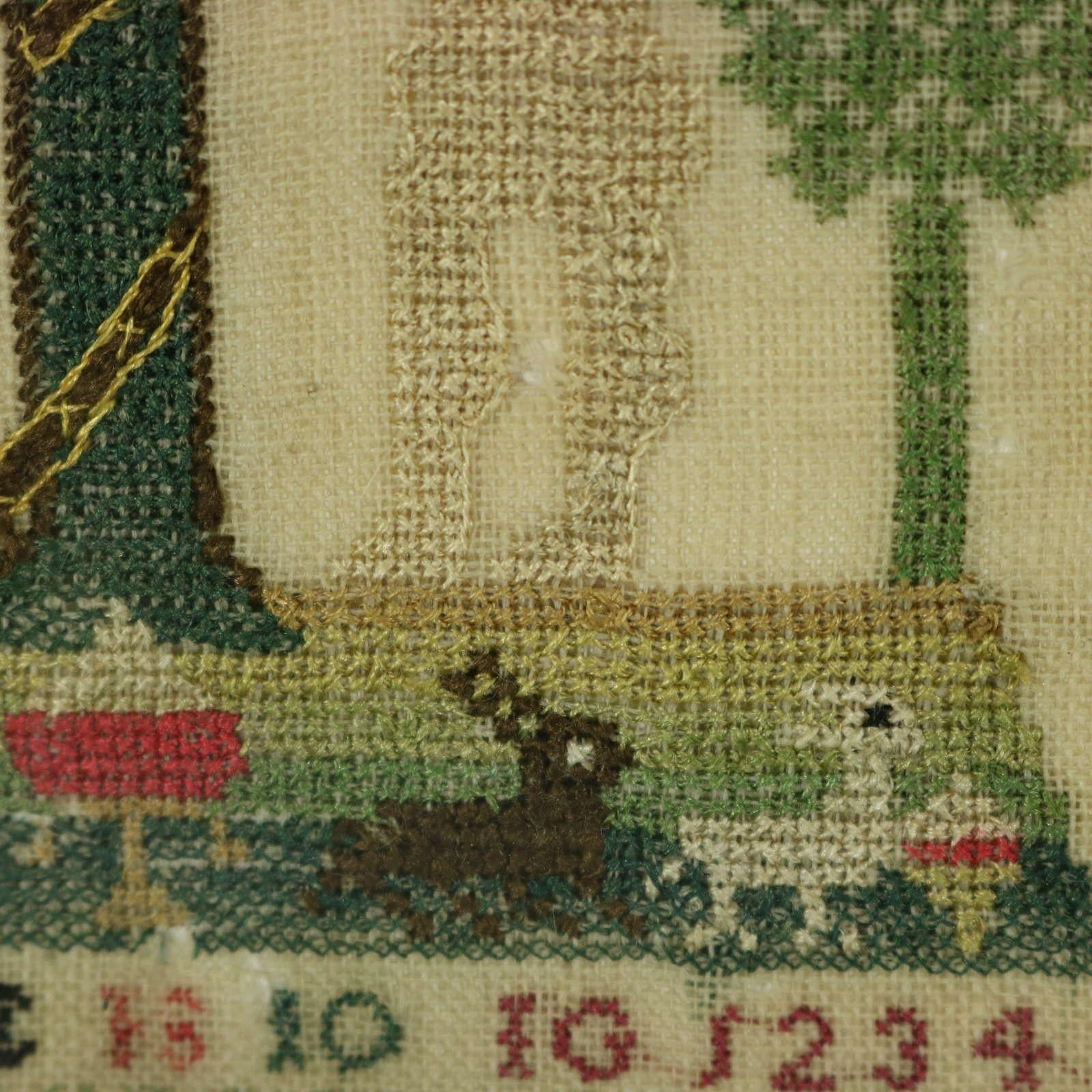 Antique Sampler, 1787, by Marion Erskine For Sale 9