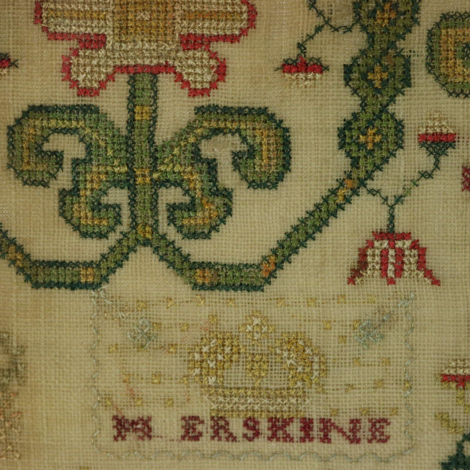 Antique Sampler, 1787, by Marion Erskine 1