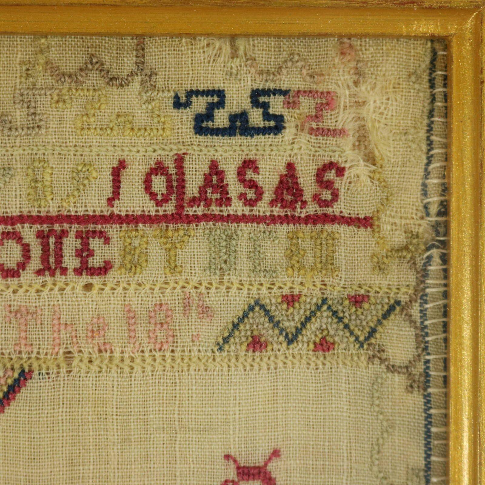 Antique Sampler, 1799, by Anne Strong For Sale 11
