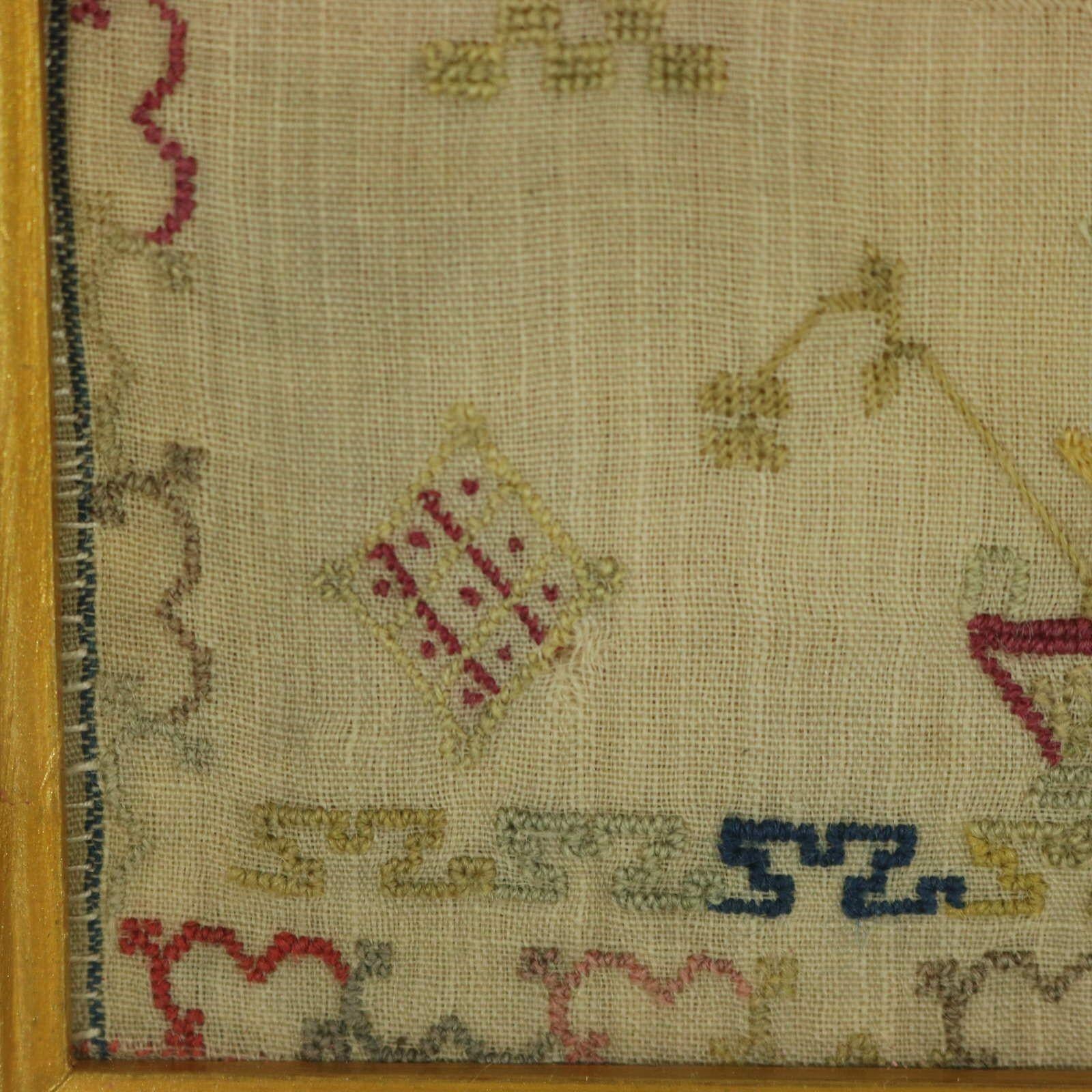 English Antique Sampler, 1799, by Anne Strong For Sale