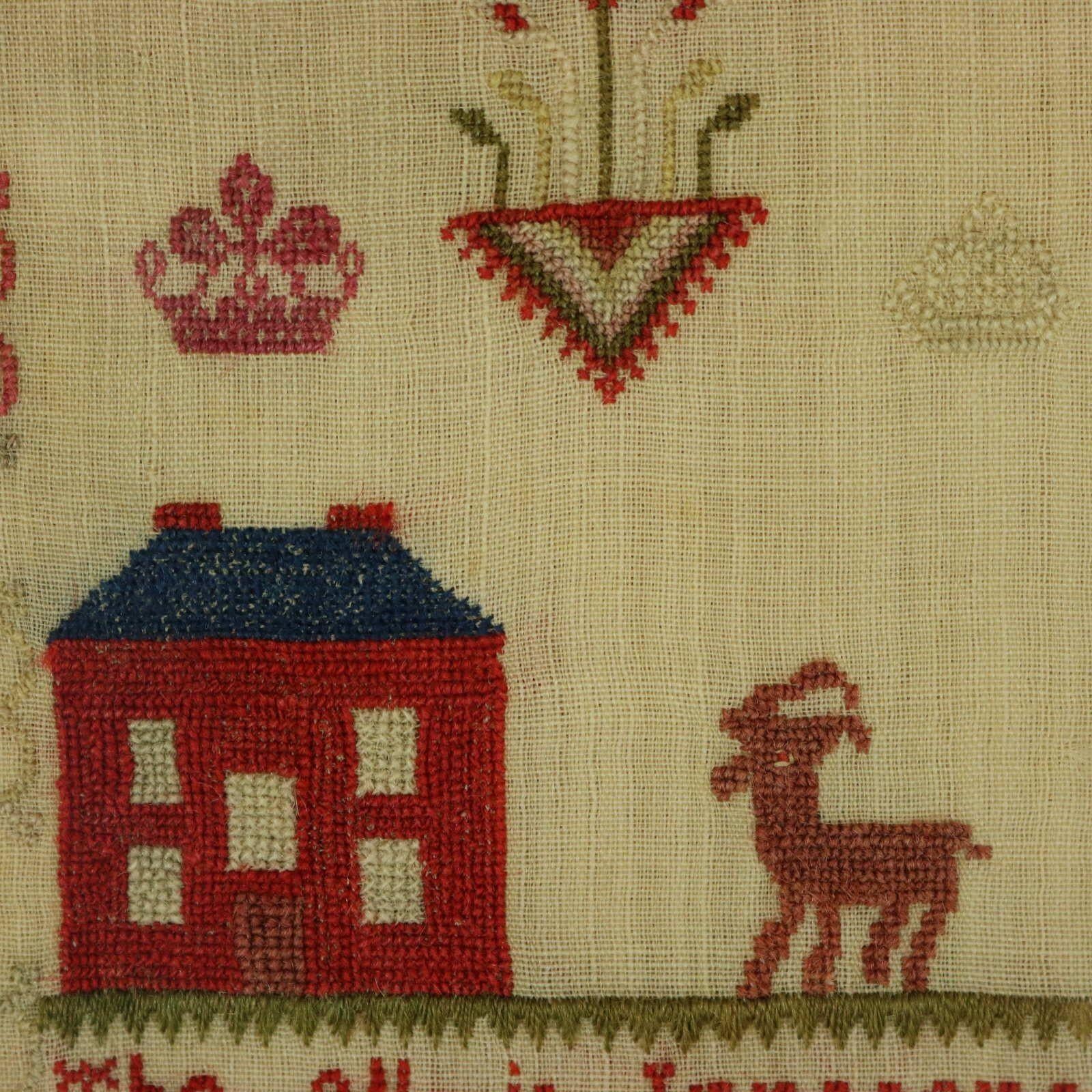 English Antique Sampler, 1799, by Anne Strong For Sale