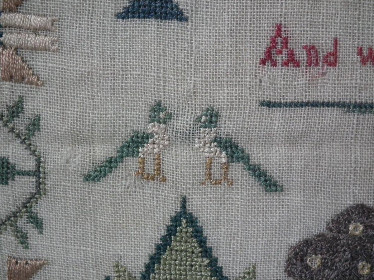 Silk Antique Sampler, 1801 by Sally Phipps