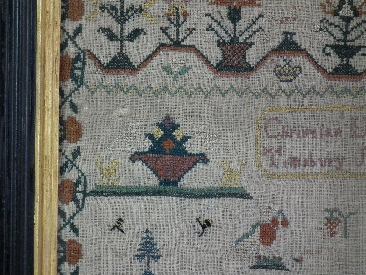 Textile Antique Sampler, 1814, by Christian Langford