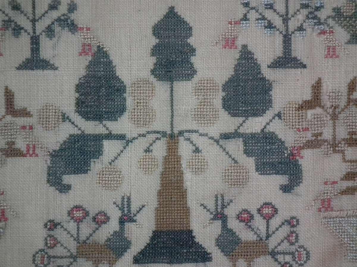 Textile Antique Sampler, 1814, by Phoebe Shorten Aged 7