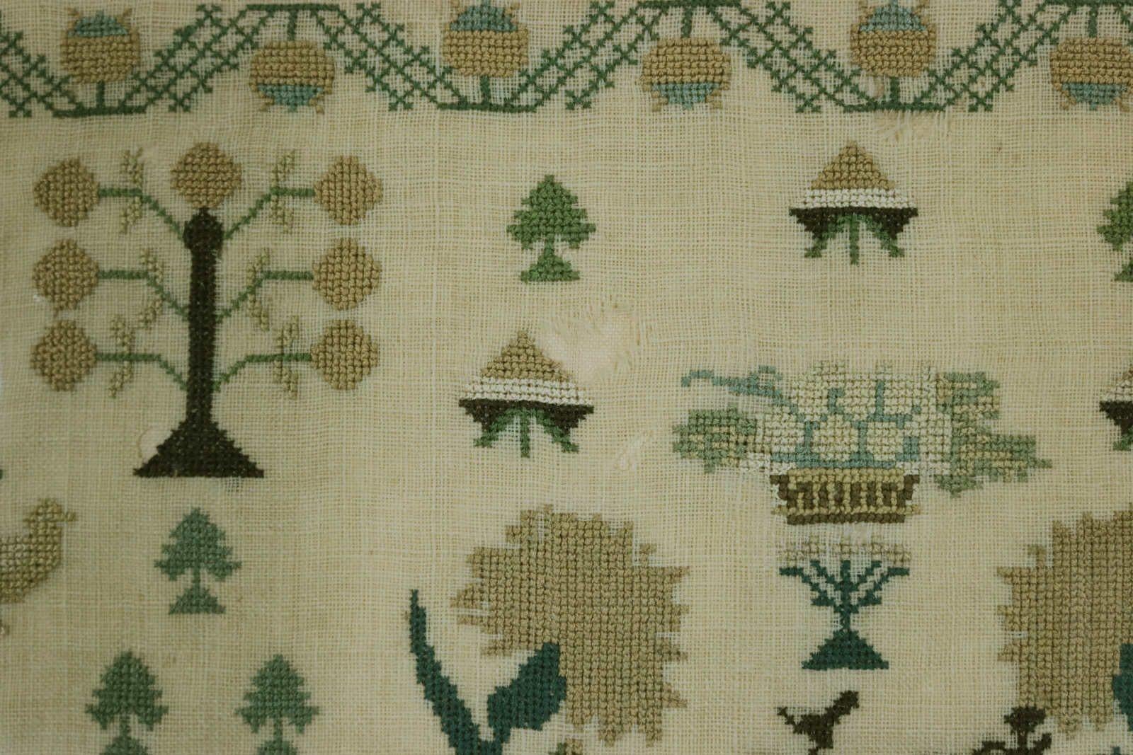 Antique Sampler, 1821, by Susanna Farrow For Sale 8