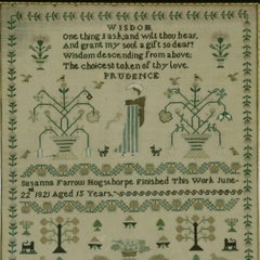 Antique Sampler, 1821, by Susanna Farrow