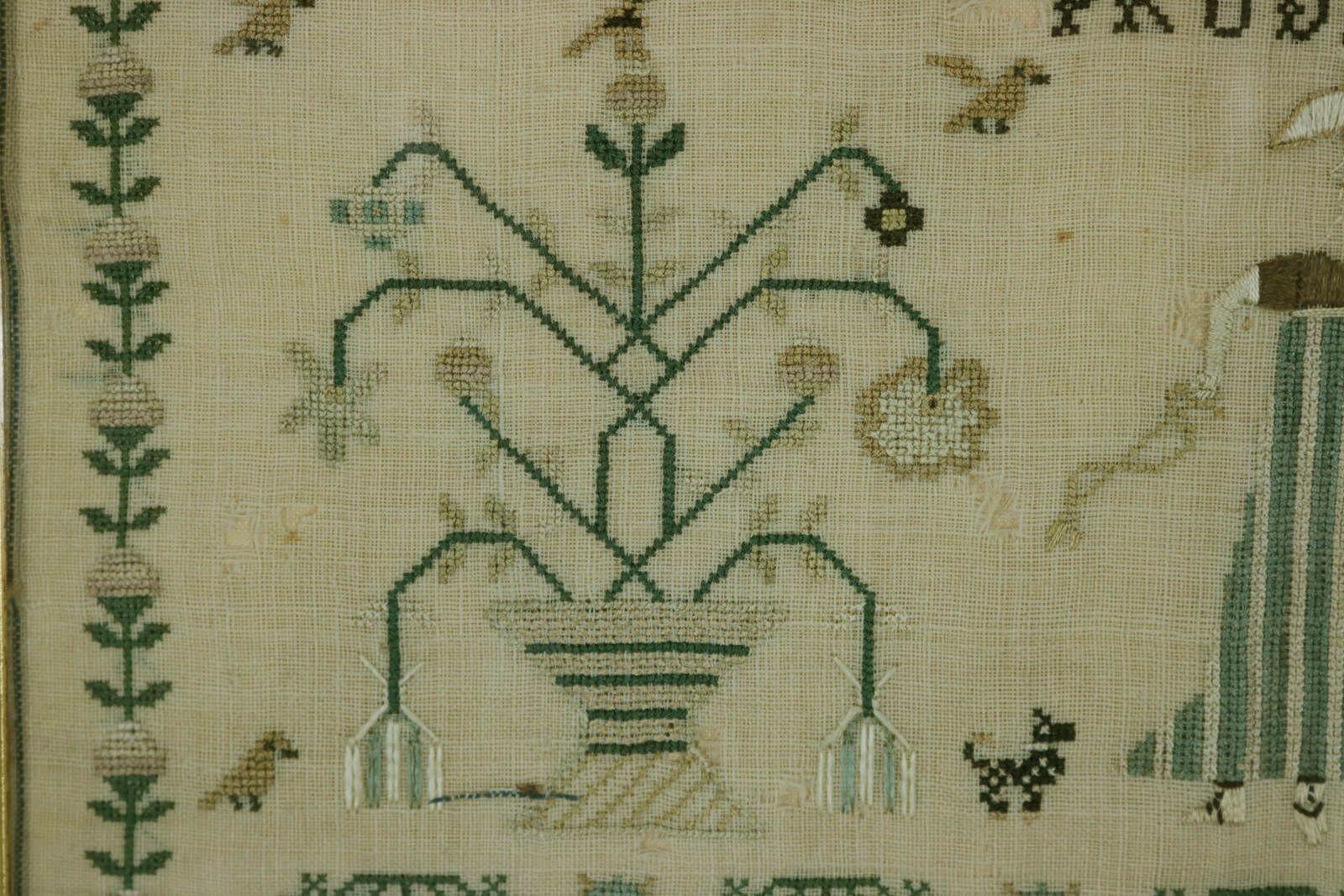 Antique Sampler, 1821, by Susanna Farrow For Sale 2