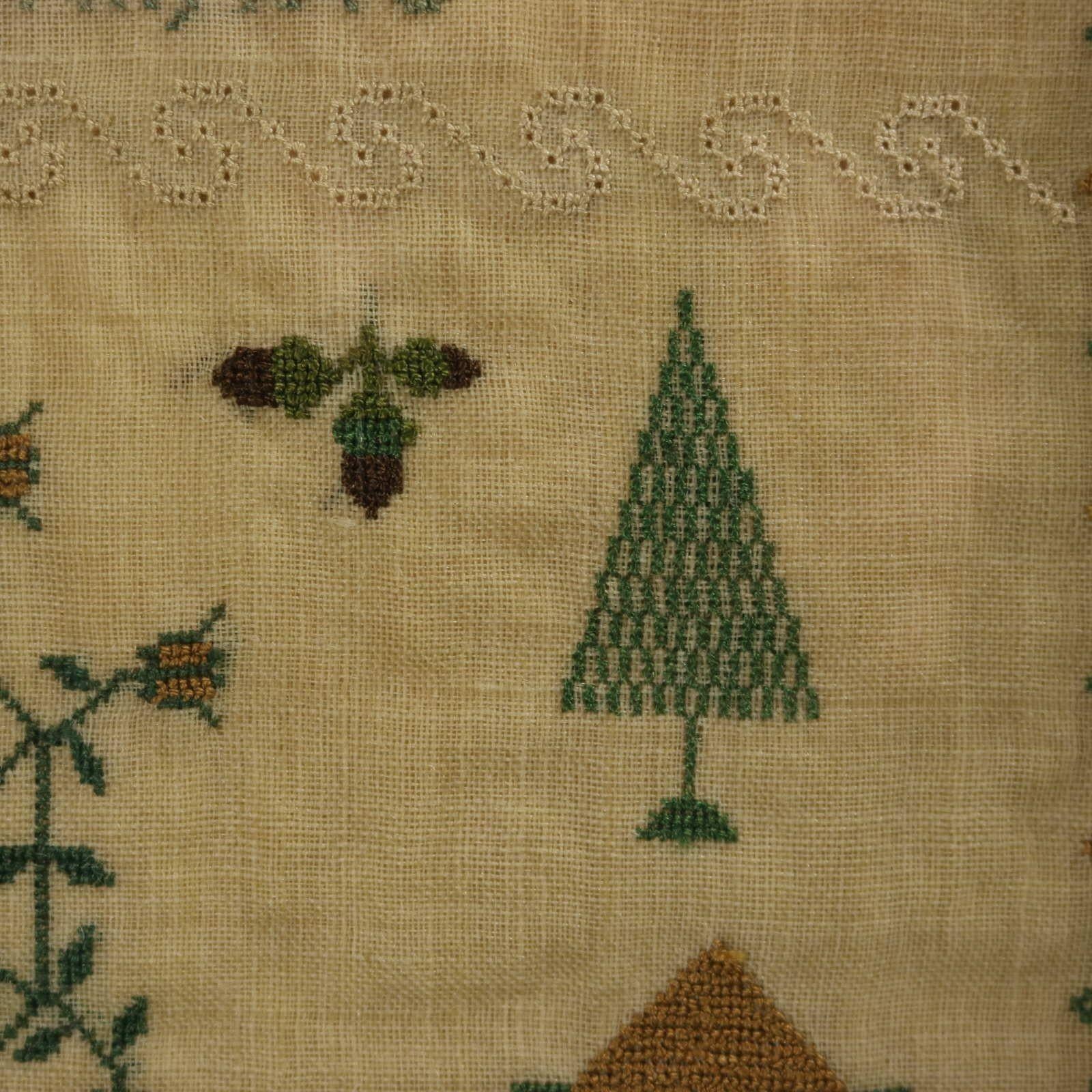 Antique Sampler, 1825, by Mary Walter For Sale 7