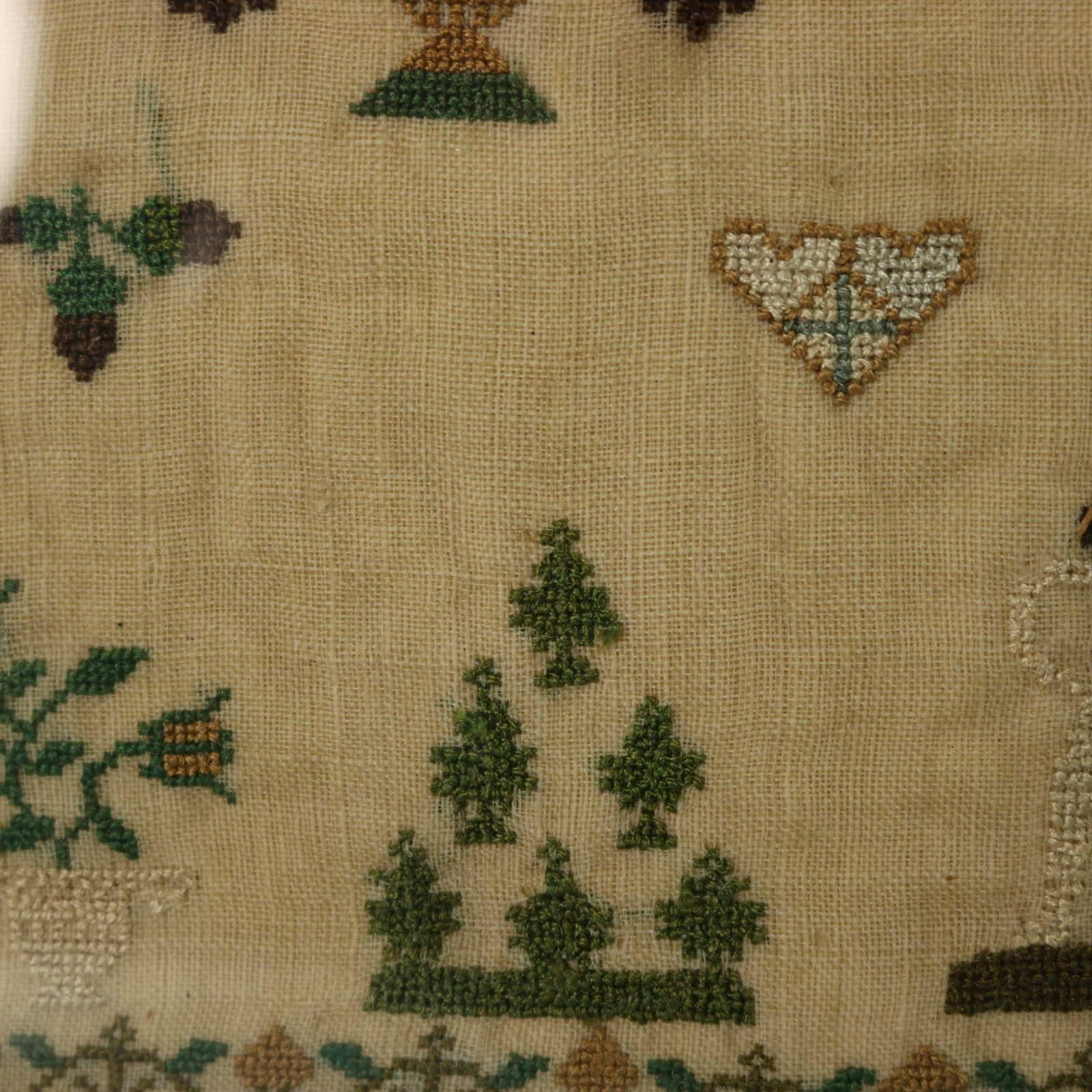 Antique Sampler, 1825, by Mary Walter For Sale 8