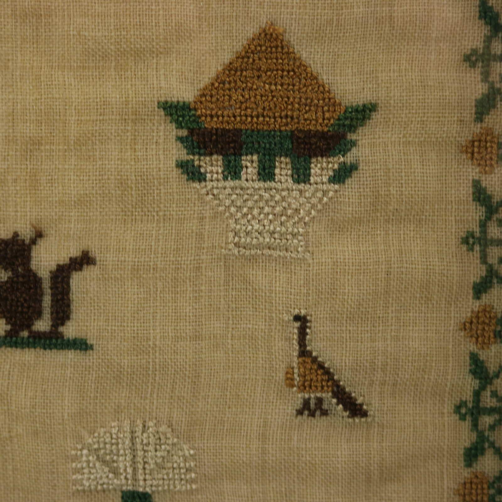Antique Sampler, 1825, by Mary Walter For Sale 9