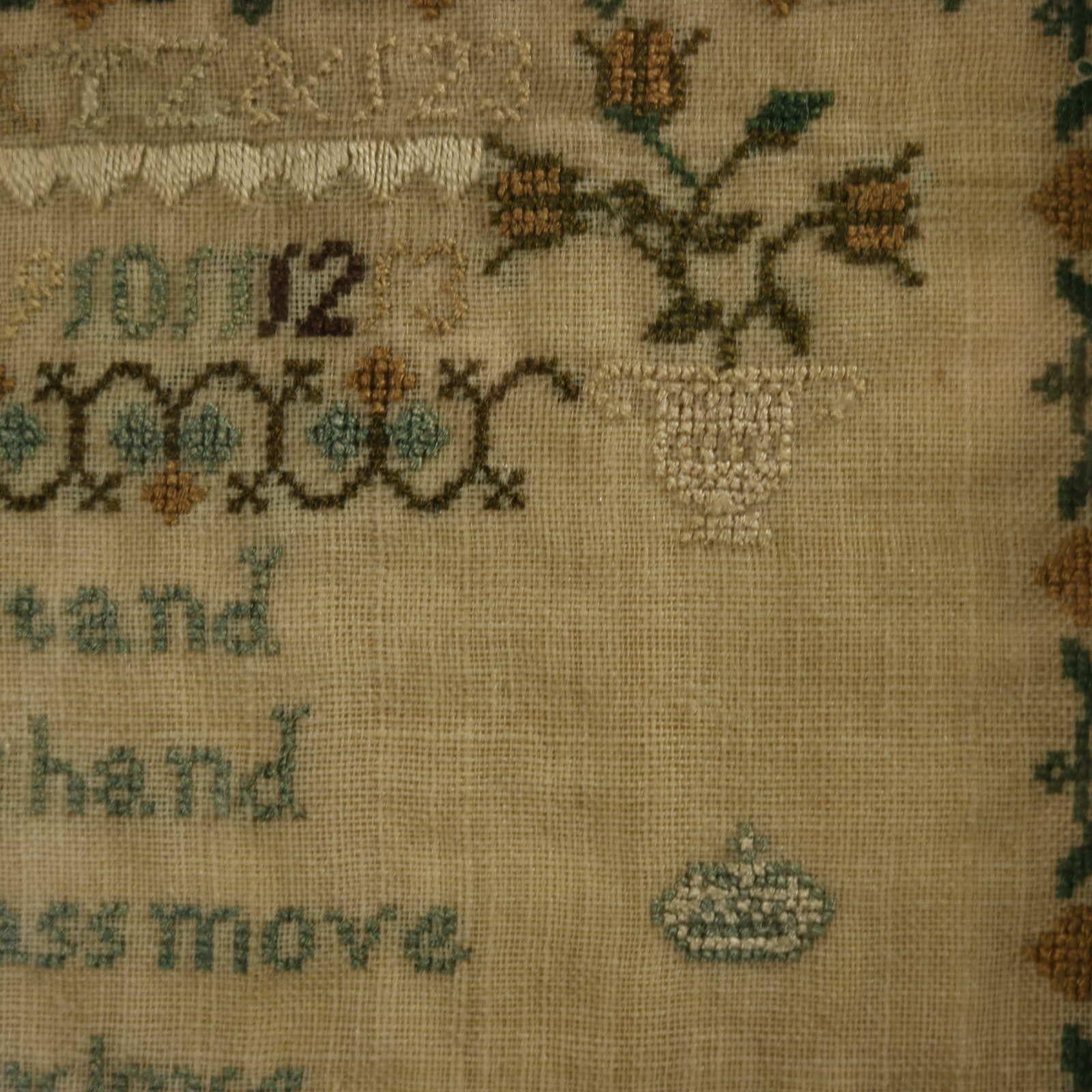 Antique Sampler, 1825, by Mary Walter For Sale 10