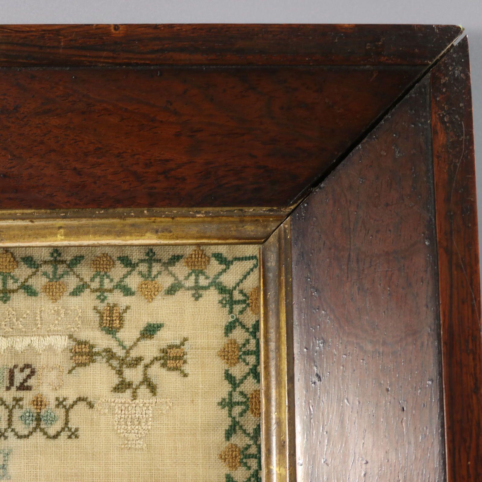 Antique Sampler, 1825, by Mary Walter For Sale 11