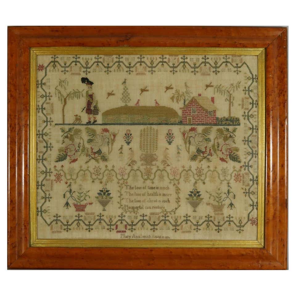 Antique Sampler, 1799, by Anne Strong For Sale at 1stDibs