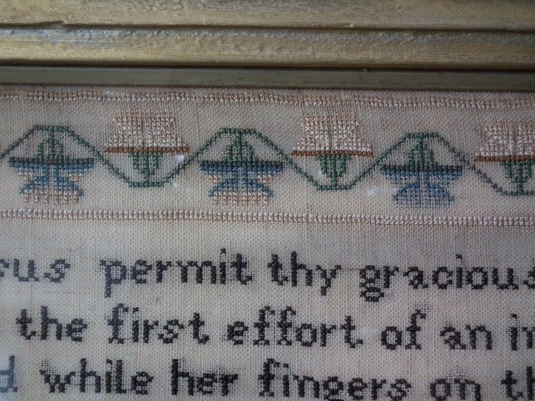 Textile Antique Sampler, 1832 by Jane Bennett