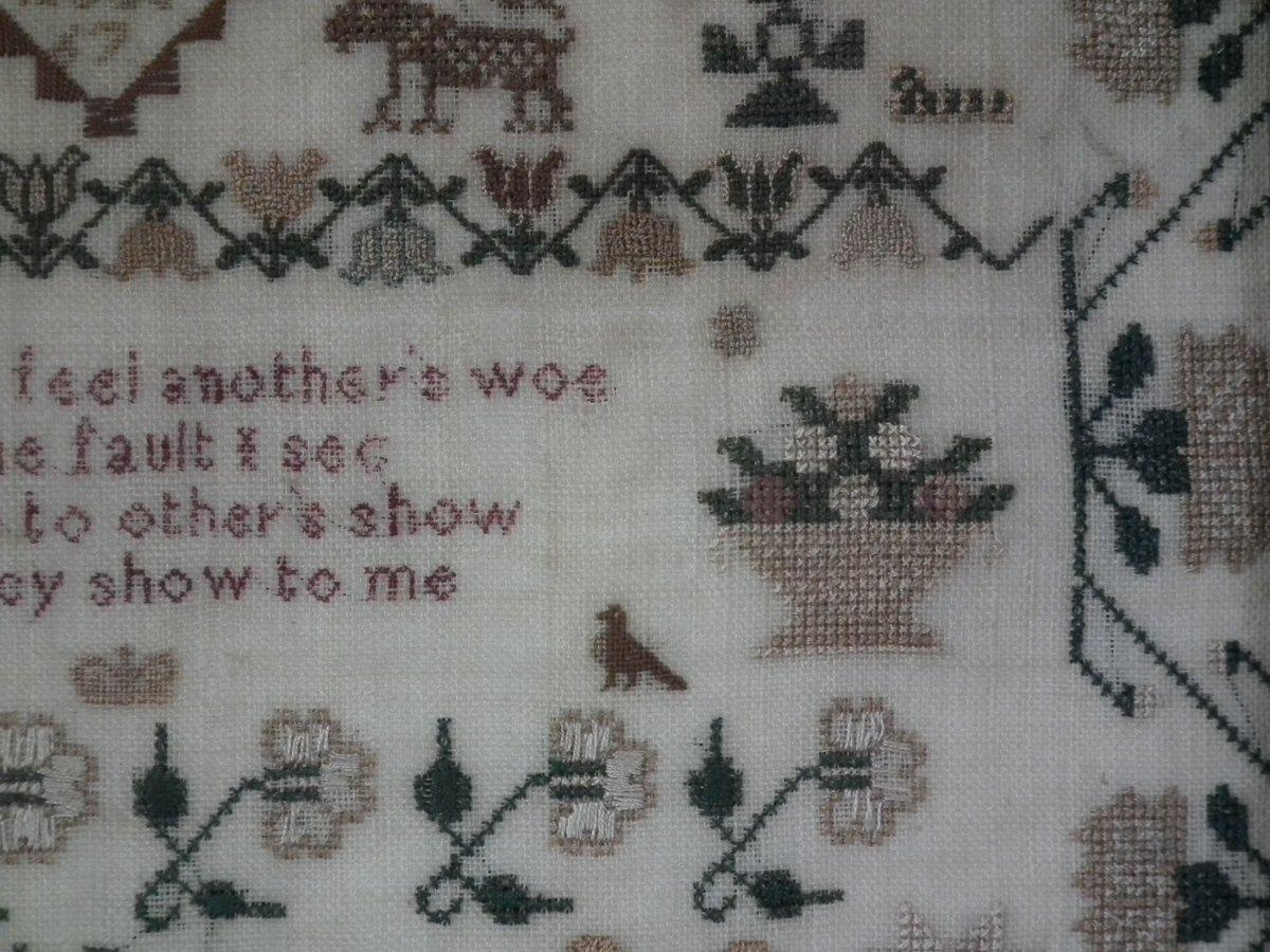 Antique Sampler, 1832, by Sarah Pountain In Good Condition In Chelmsford, Essex