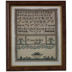 Antique Sampler, 1834 by Ann Kelk