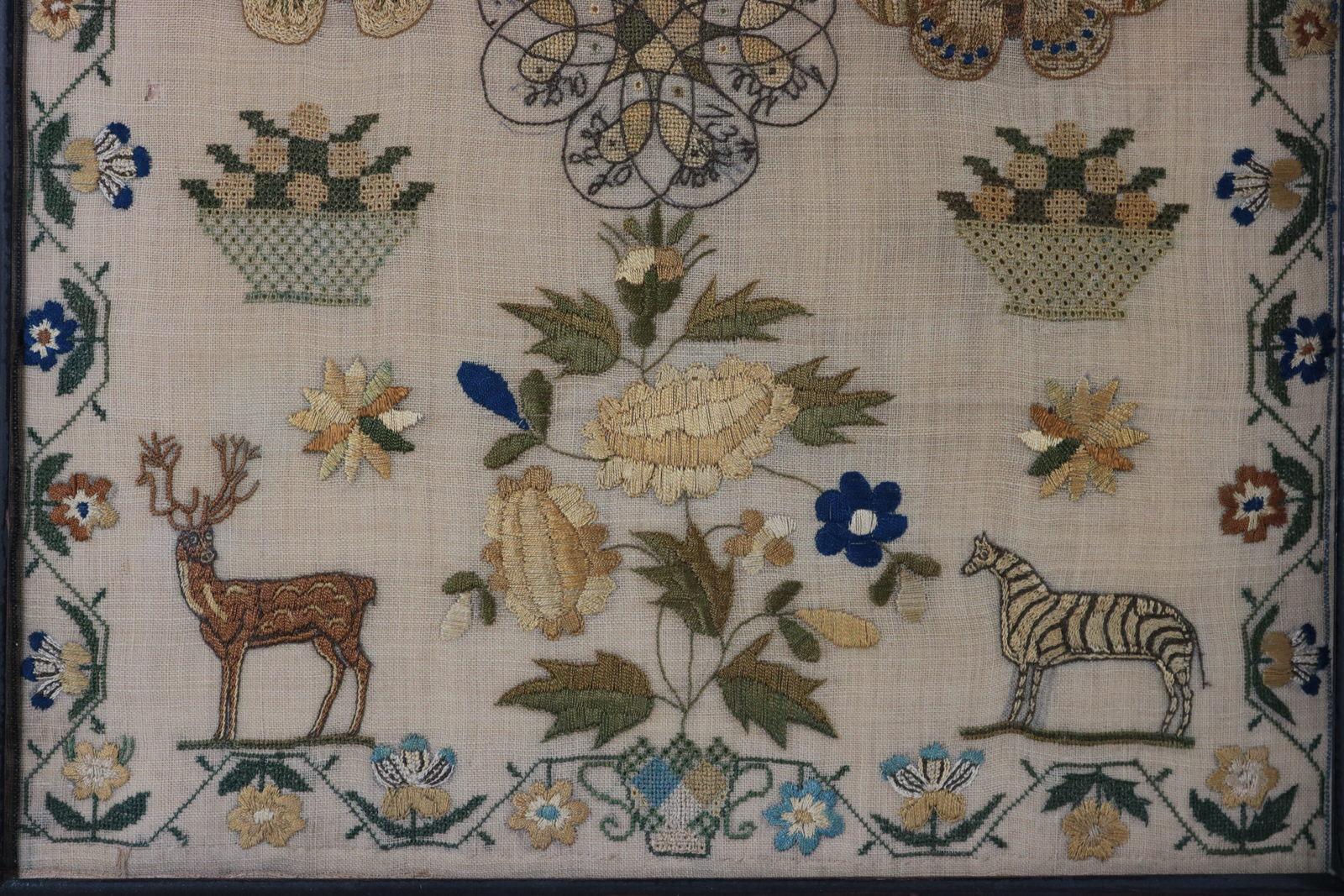 Mid-19th Century Antique Sampler, 1834, by Hannah Prince Aged 13