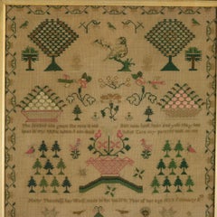 Antique Sampler, 1834, By Mary Thornhill