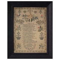 Antique Sampler, 1838, by Maryann Sanders