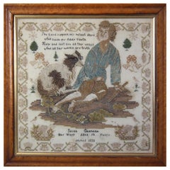 Antique Sampler, 1838, by Sarah Chapman