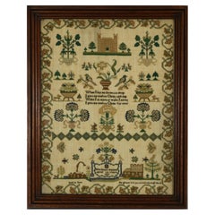 Antique Sampler, 1839, by Elizabeth Higgins Aged 14