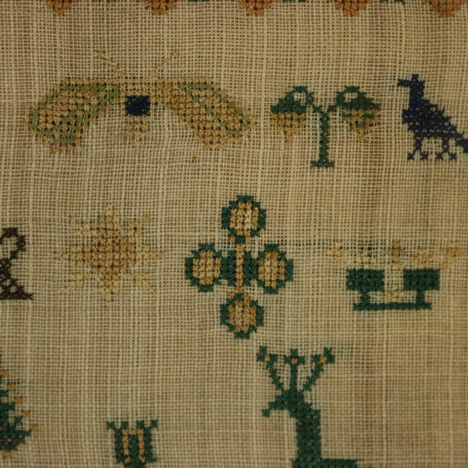 Antique Sampler, 1840, By Elizabeth Ann Fox For Sale 7