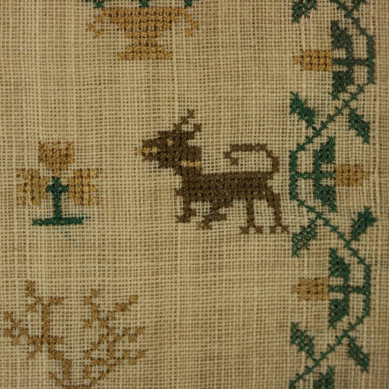 Antique Sampler, 1840, By Elizabeth Ann Fox For Sale 8