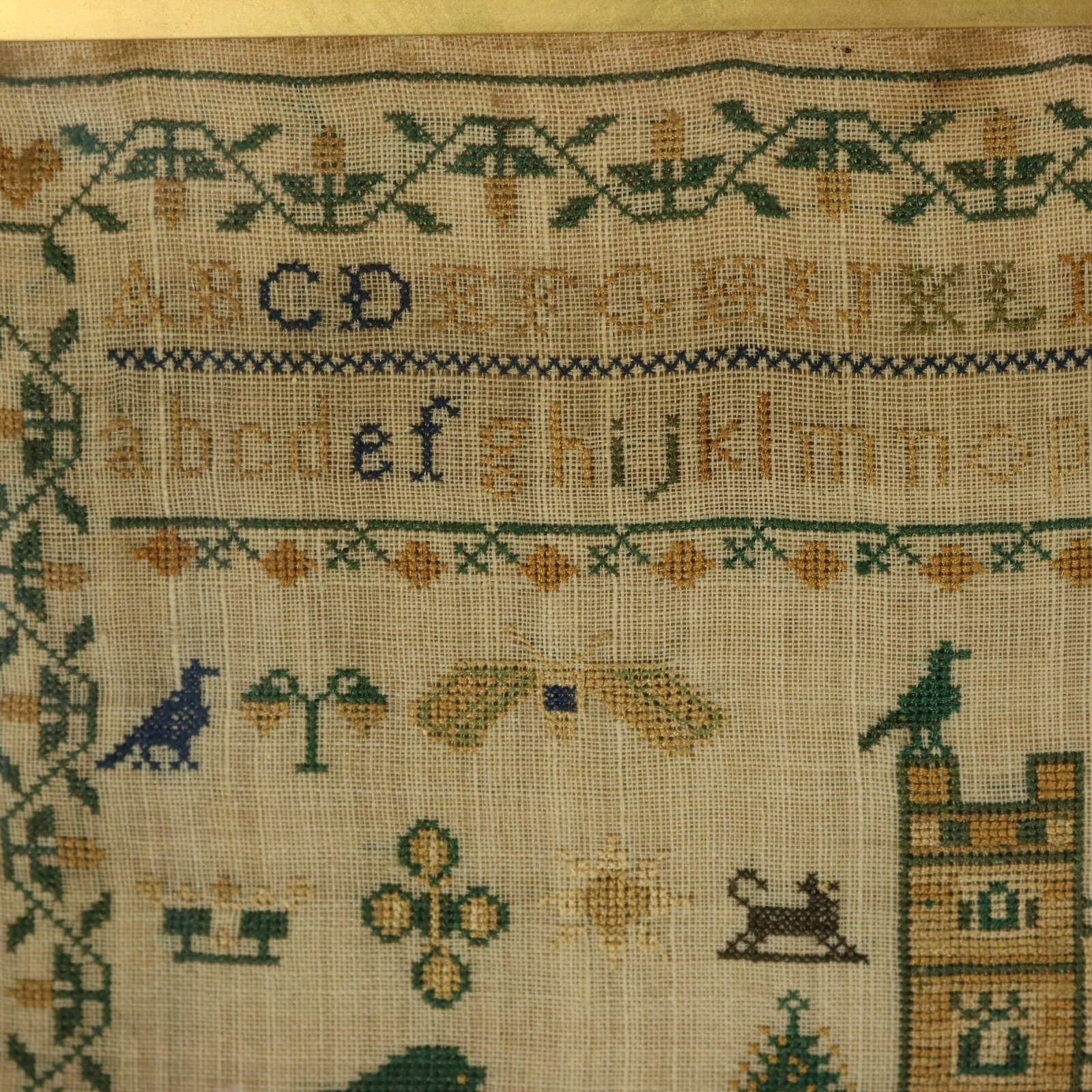 Antique Sampler, 1840, By Elizabeth Ann Fox For Sale 12