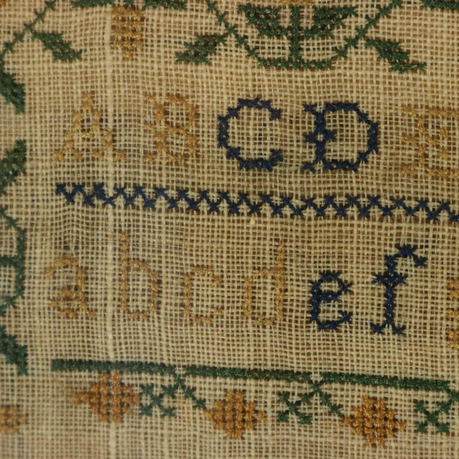 Antique Sampler, 1840, By Elizabeth Ann Fox For Sale 2