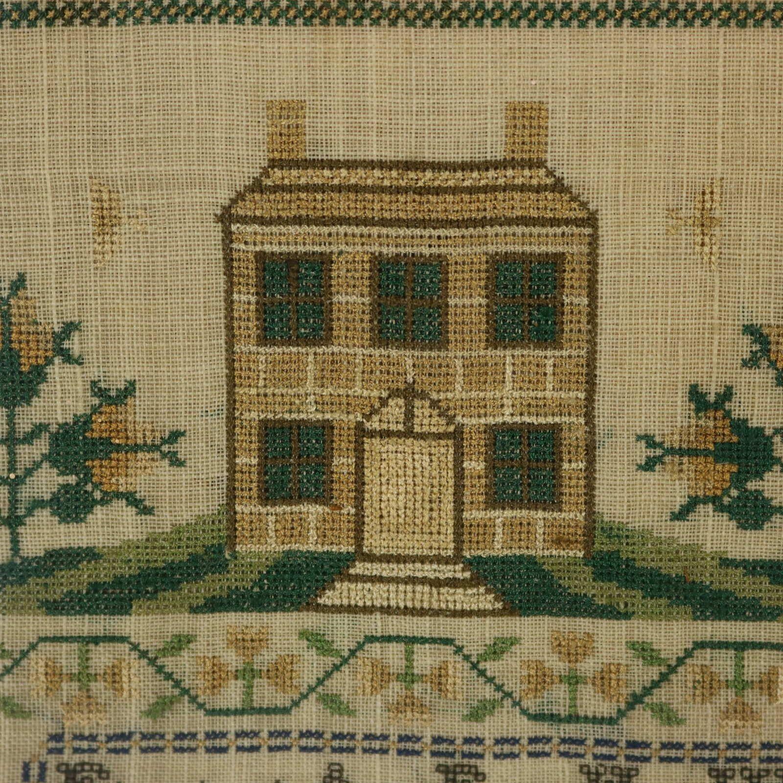 Antique Sampler, 1840, By Elizabeth Ann Fox For Sale 3