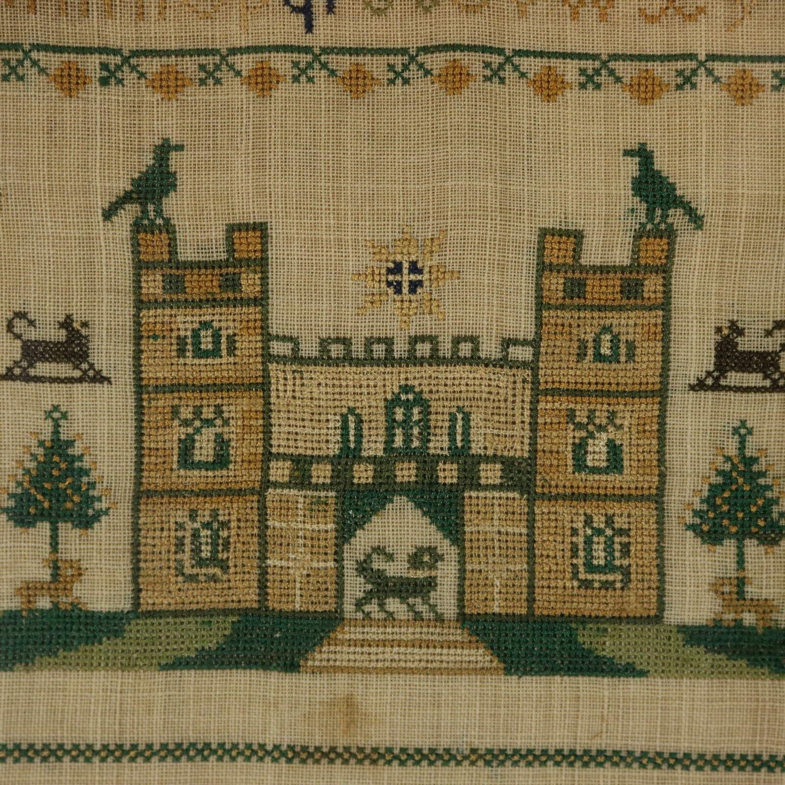 Antique Sampler, 1840, By Elizabeth Ann Fox For Sale 4