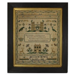 Antique Sampler, 1840, By Elizabeth Ann Fox