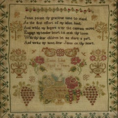 Antique Sampler, 1840, by Emma Lind