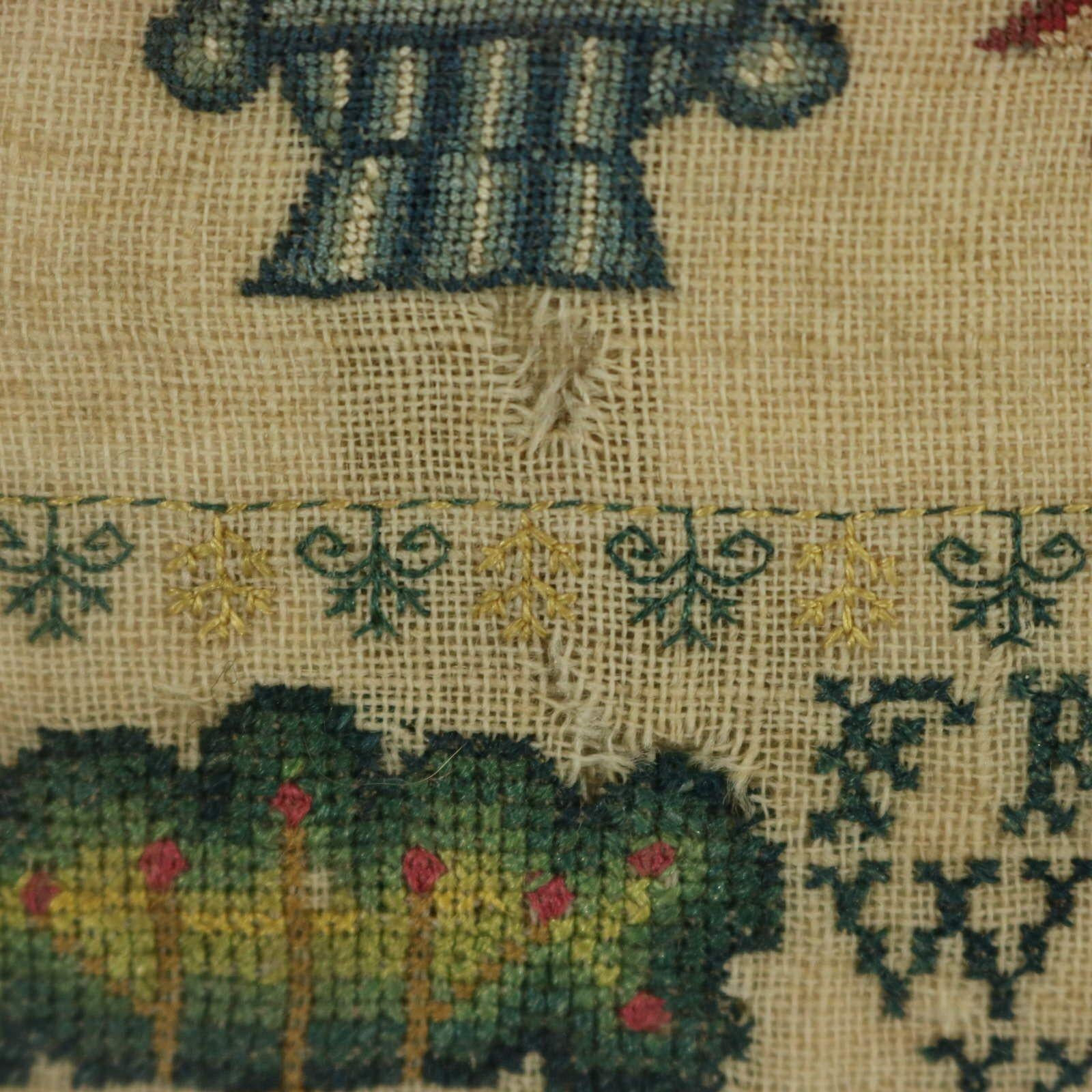 Antique Sampler Stitched in 1736, Scottish For Sale 12
