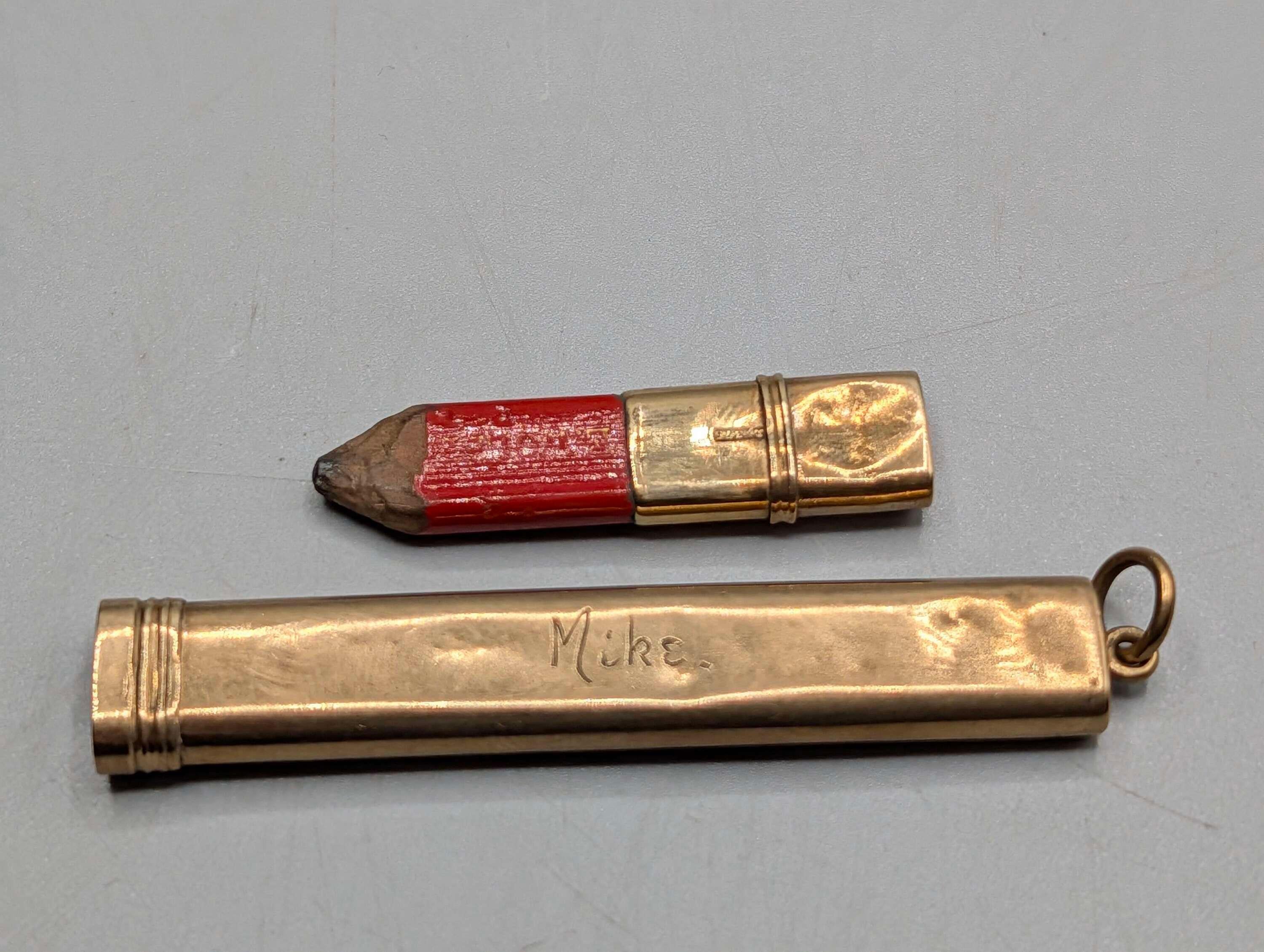Antique Sampson Mordan 9ct Gold Propelling Pencil Holder, London