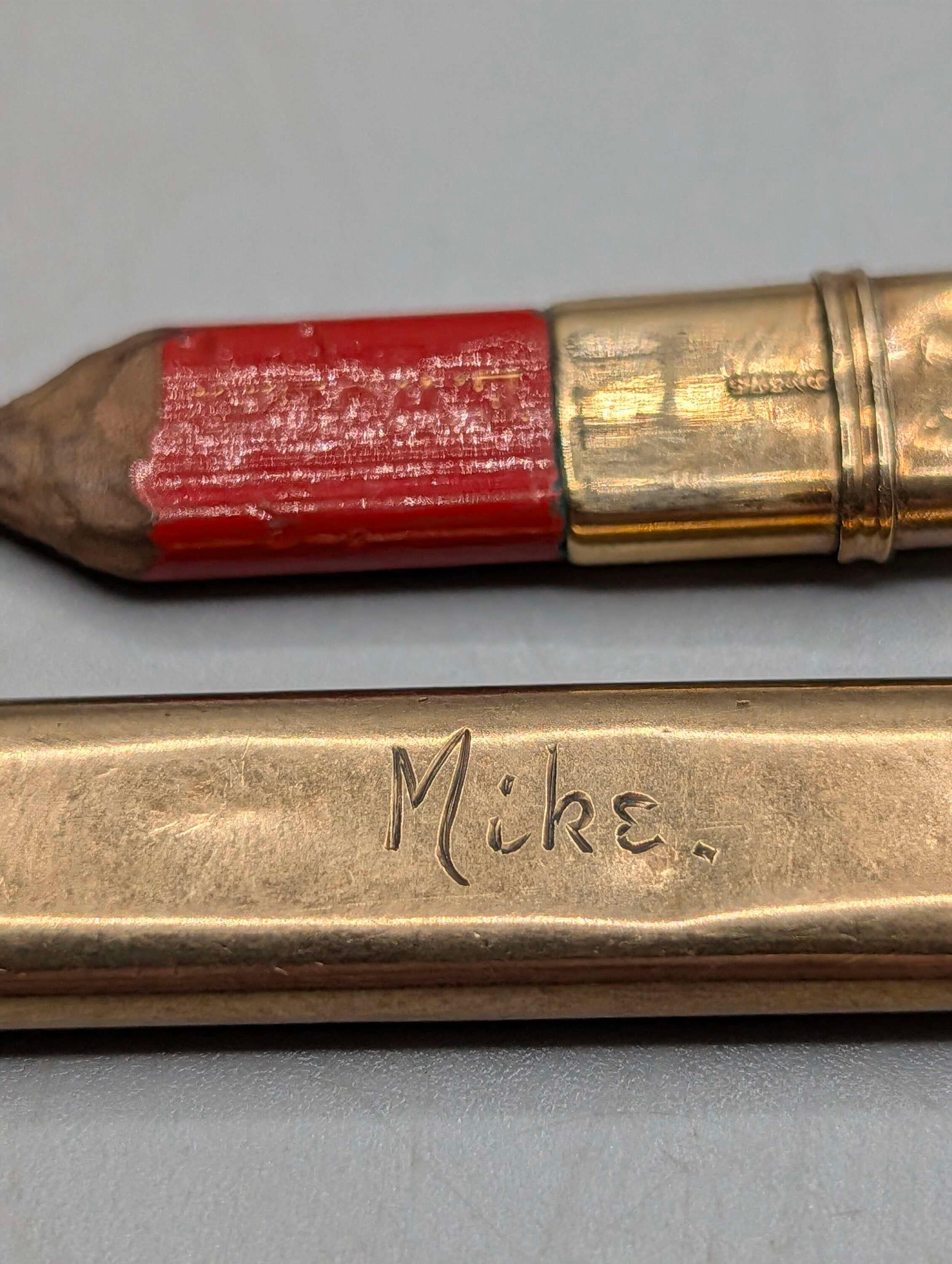Antique Sampson Mordan 9ct Gold Propelling Pencil Holder, London