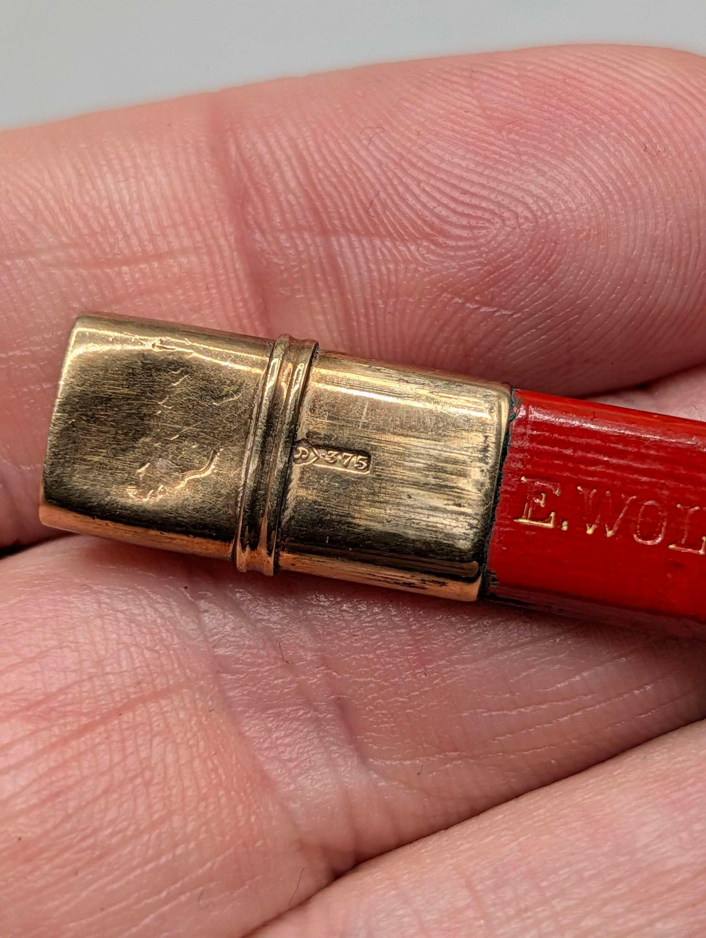 Antique Sampson Mordan 9ct Gold Propelling Pencil Holder, London
