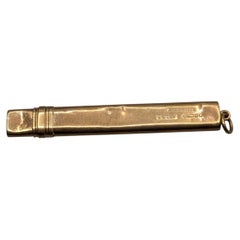 Antique Sampson Mordan 9ct Gold Propelling Pencil Holder, London Hallmark